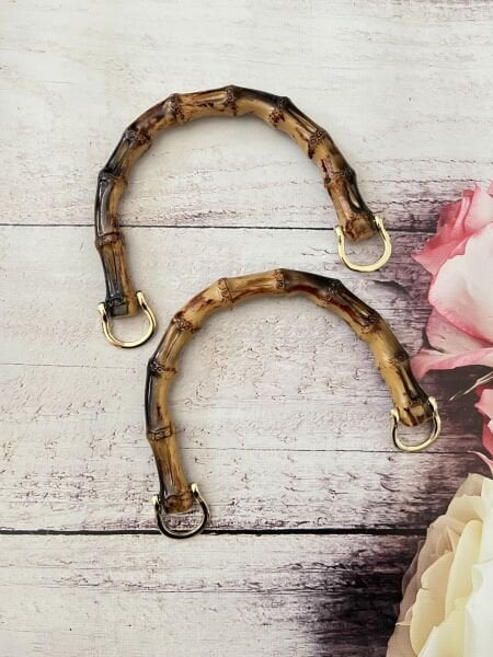 U MODEL BAMBU GÖRÜNÜMLÜ PLASTİK ÇANTA SAPI 16 CM