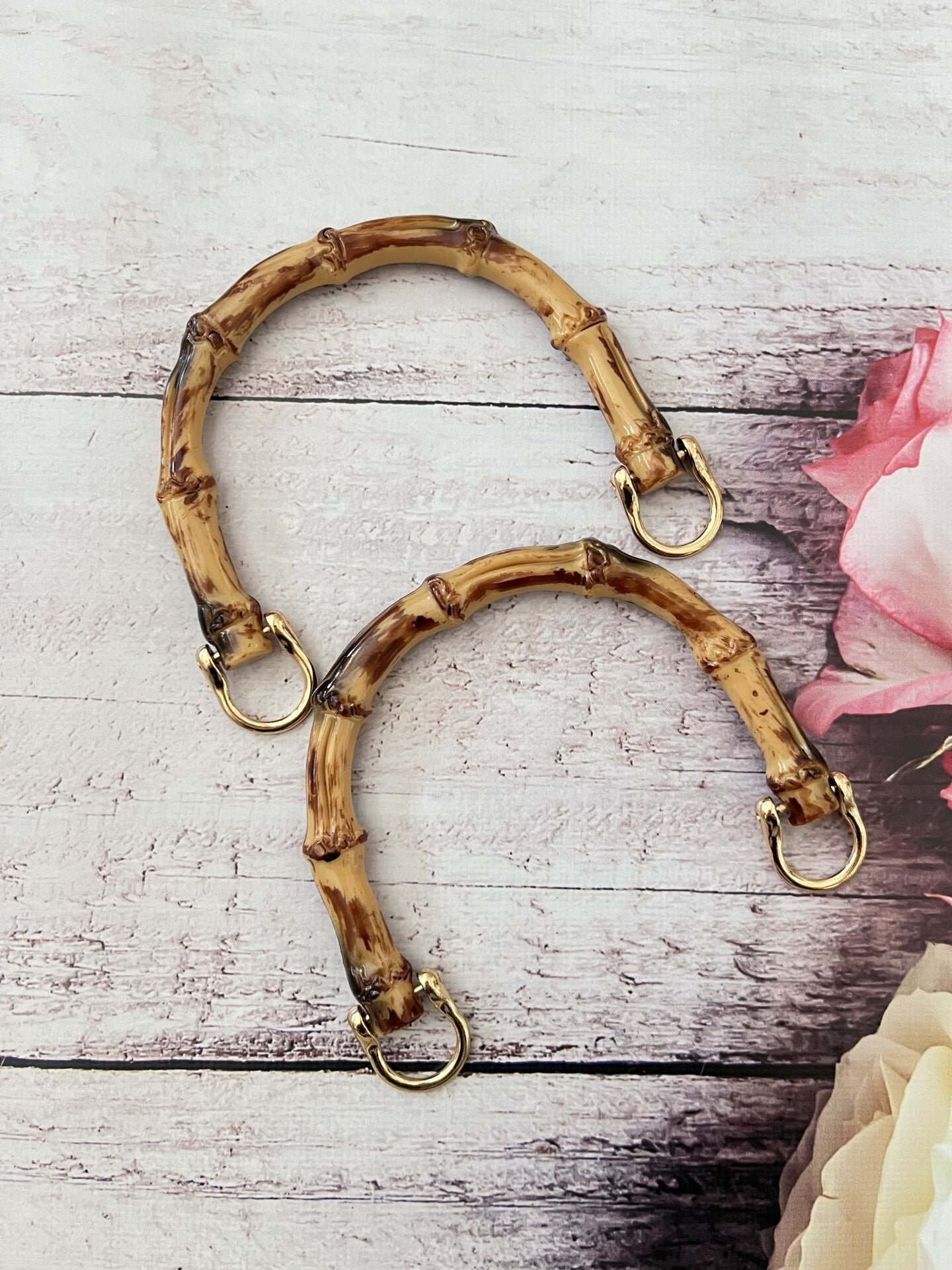 U MODEL BAMBU GÖRÜNÜMLÜ PLASTİK ÇANTA SAPI 13 CM