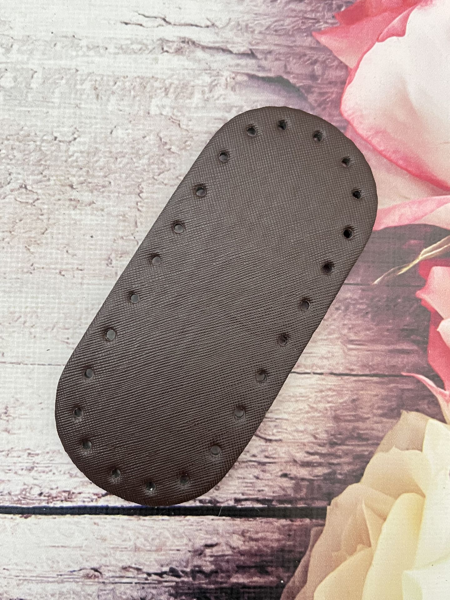 14*6 CM KÜÇÜK  ÇANTA TABANI RİVETSİZ Koyu kahve