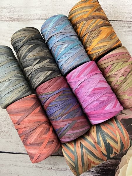 EBRULİ RAFYA İPİ 150 .GR  SOFT YEŞİL @ SARI
