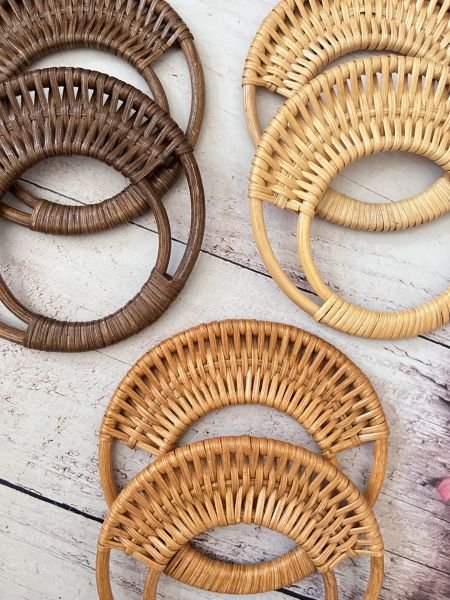 BAMBU ÇANTA SAPI YARIM ÖRGÜ  17 CM KOD-9