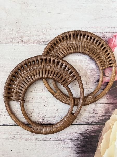 BAMBU ÇANTA SAPI YARIM ÖRGÜ  17 CM KOD-9