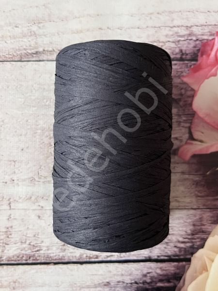 YERLİ RAFYA ÇANTA İPİ  SİYAH-9