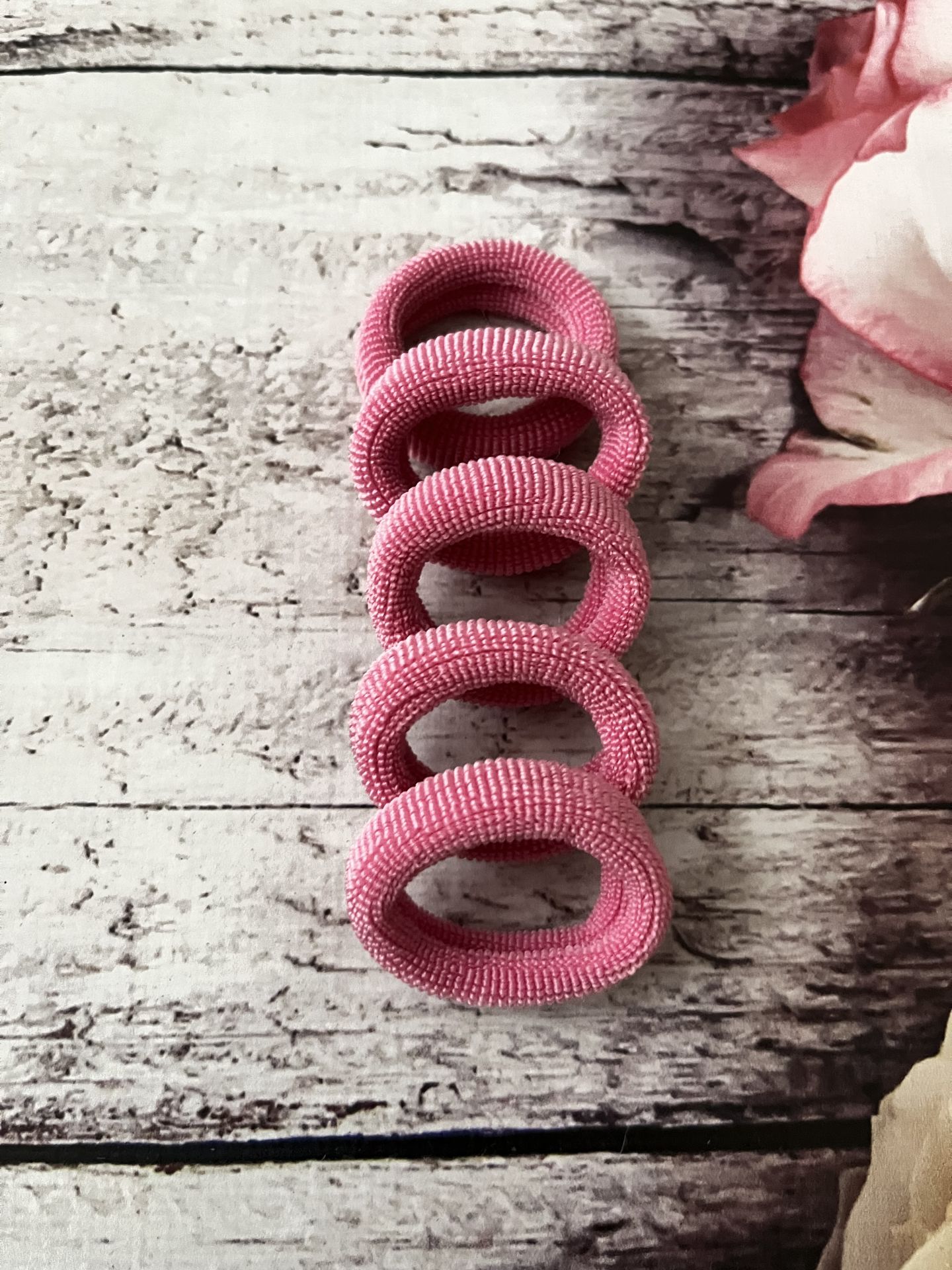 LASTİK TOKALAR 5 'Lİ PAKET pembe