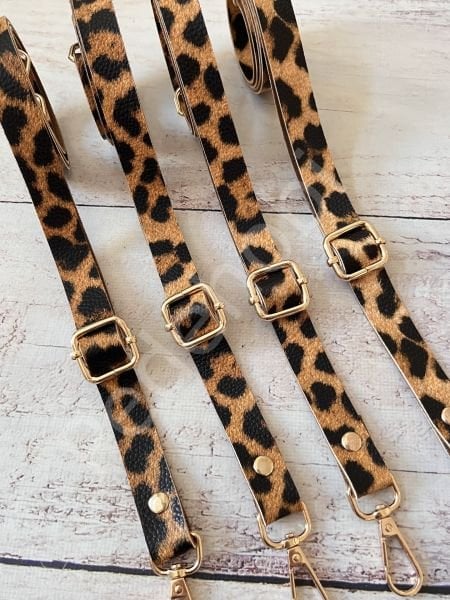 LEOPAR DESEN 2 CM AYARLANABİLİR DERİ ASKI