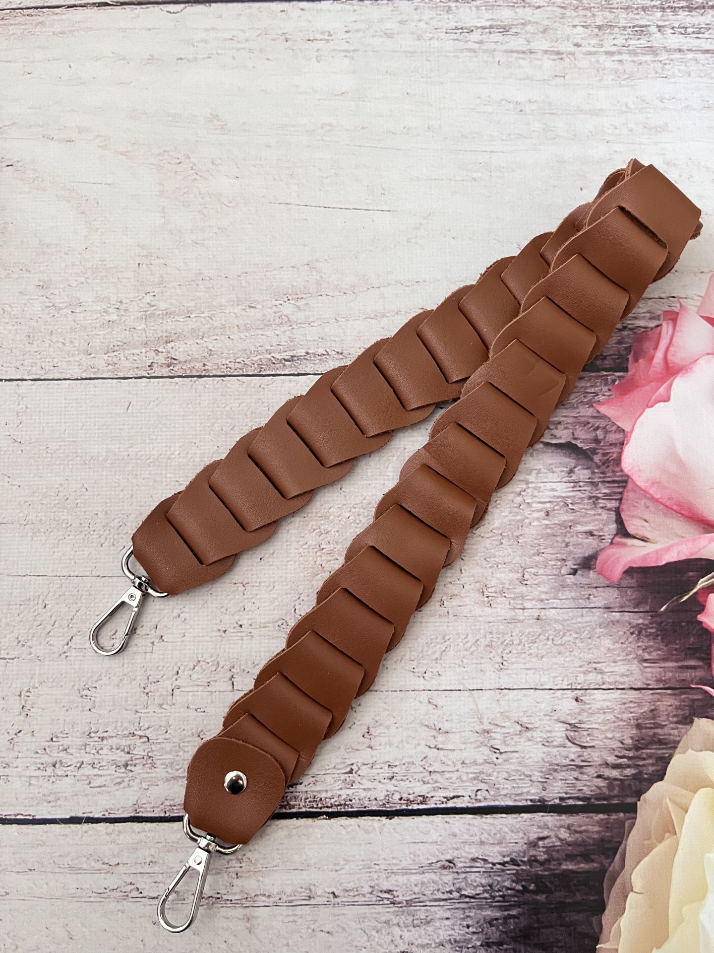 60 CM ÖRGÜLÜ MODEL DERİ ASKI Taba