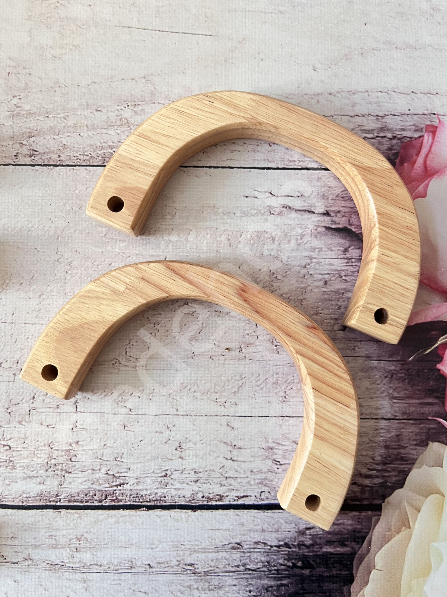 C MODEL AHŞAP BURS 16 CM 1 ÇİFT NATUREL