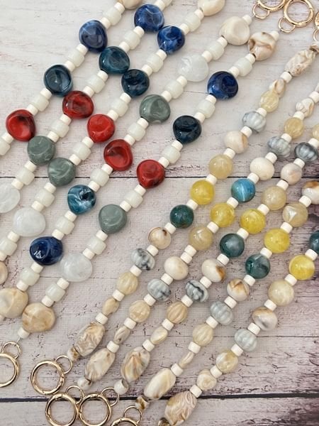 KANCALI AKRİLİK TAŞ BONCUKLU ÇANTA KULBU