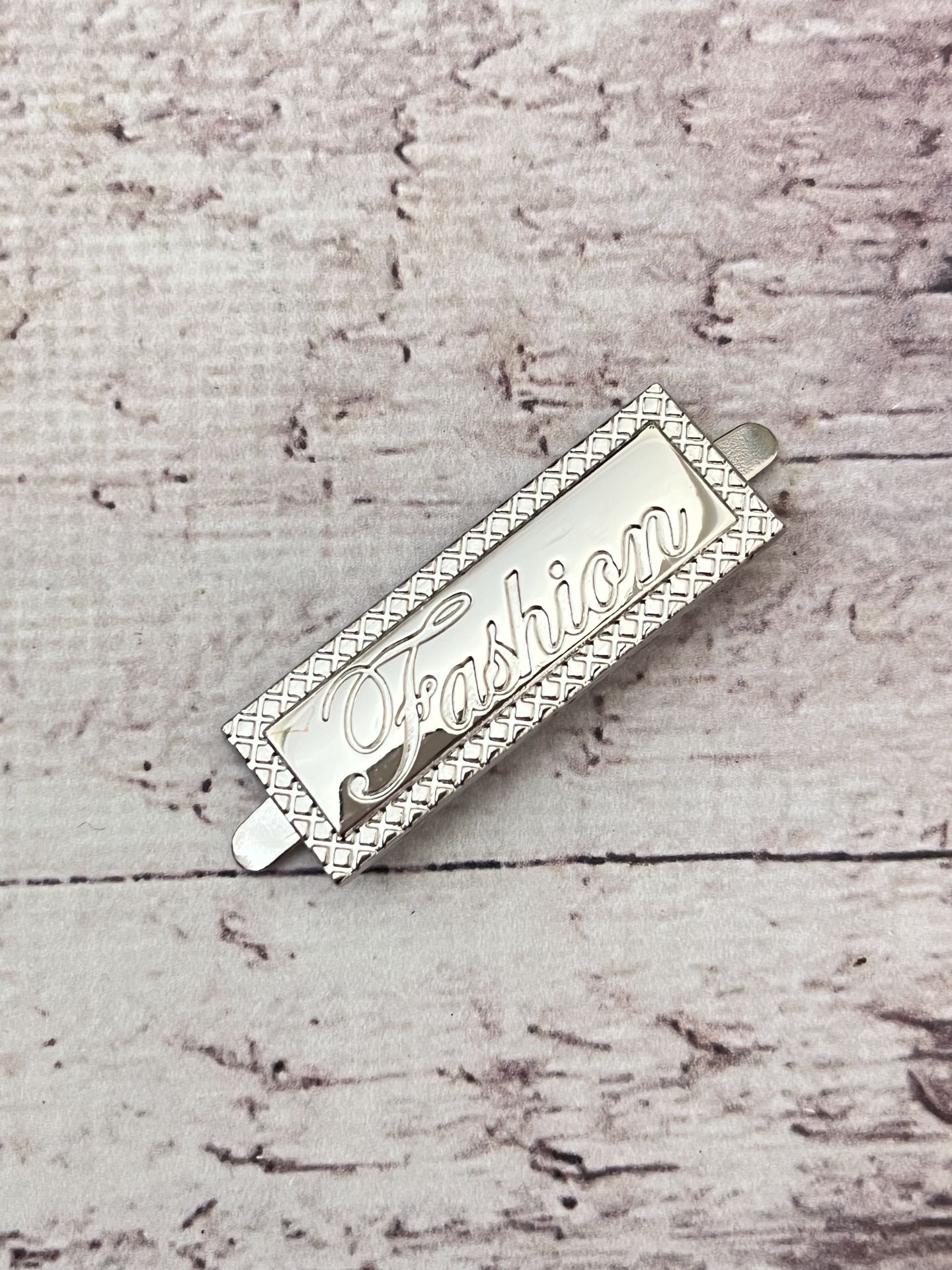 METAL ETİKET DİKDÖRTGEN 4CM Gümüş