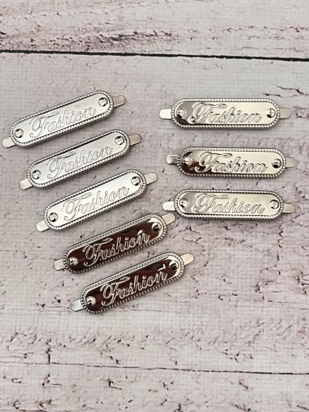 METAL ETİKET OVAL 4 CM GOLD