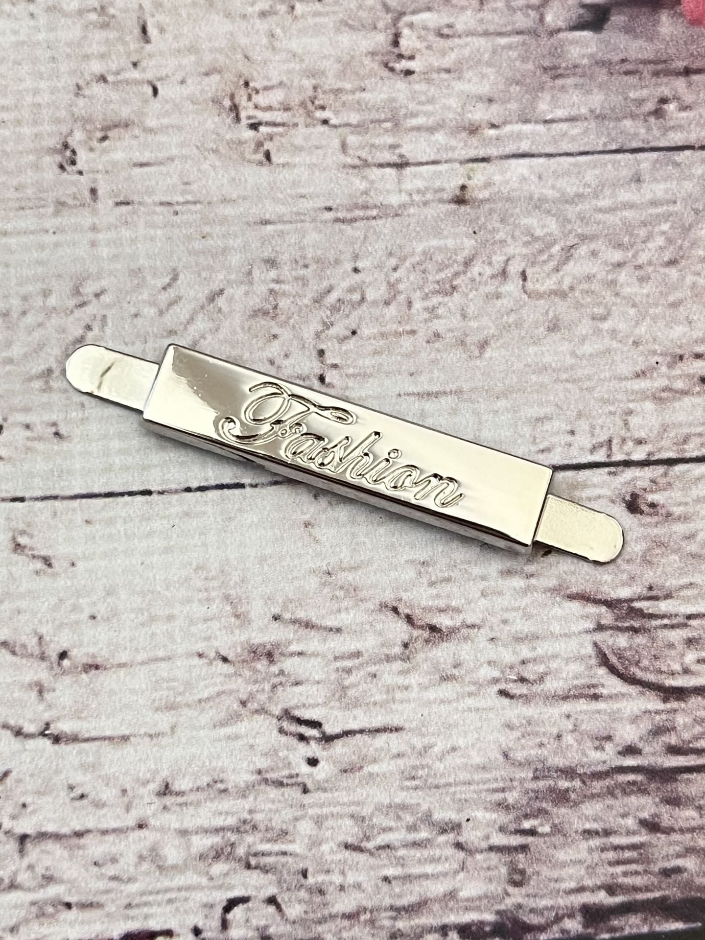 METAL ETİKET 4 CM İNCE Gümüş