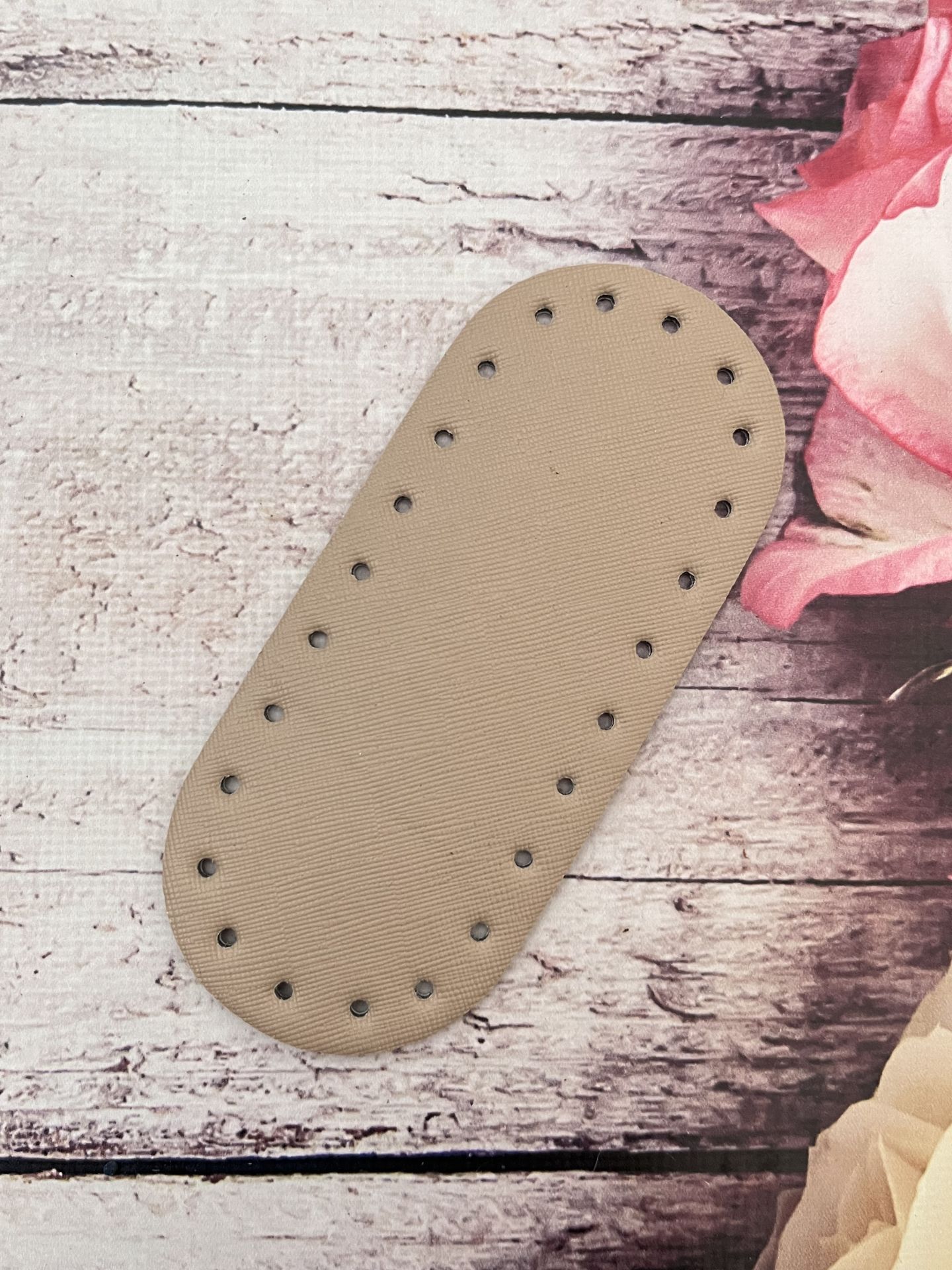 14*6 CM KÜÇÜK  ÇANTA TABANI RİVETSİZ bej
