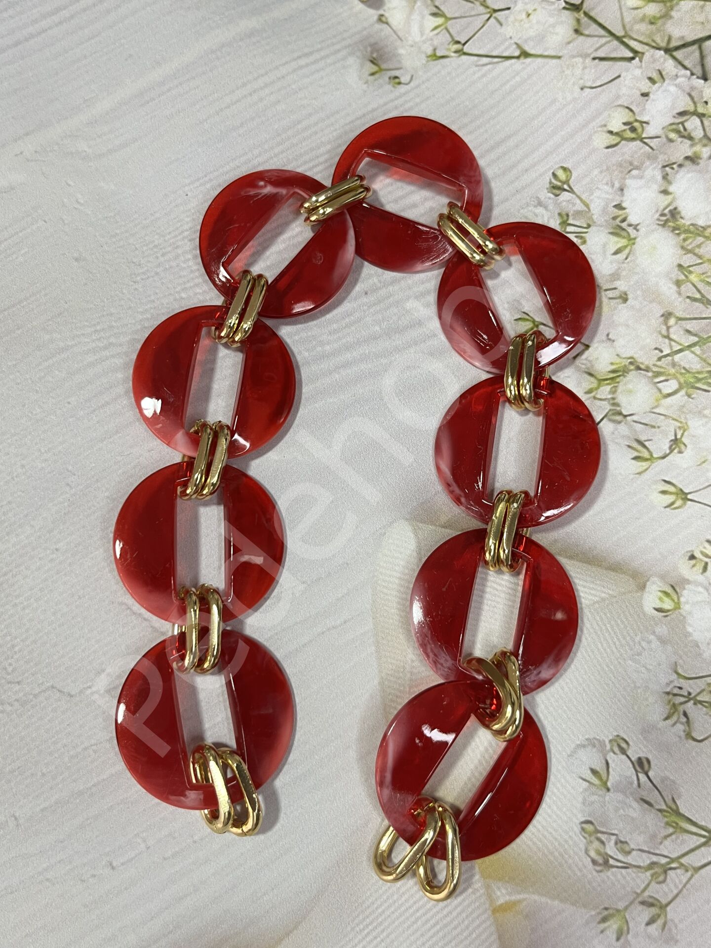 AKRİLİK ÇANTA ASKISI 35 CM kırmızı