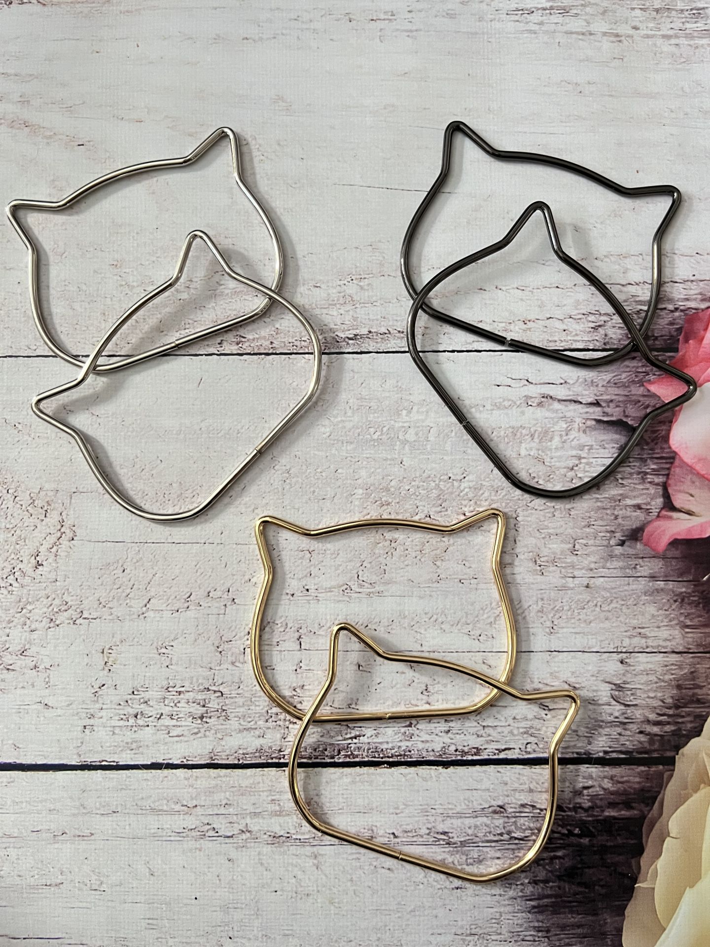 METAL KEDİ ÇANTA SAPI 11 CM 1 ÇİFT