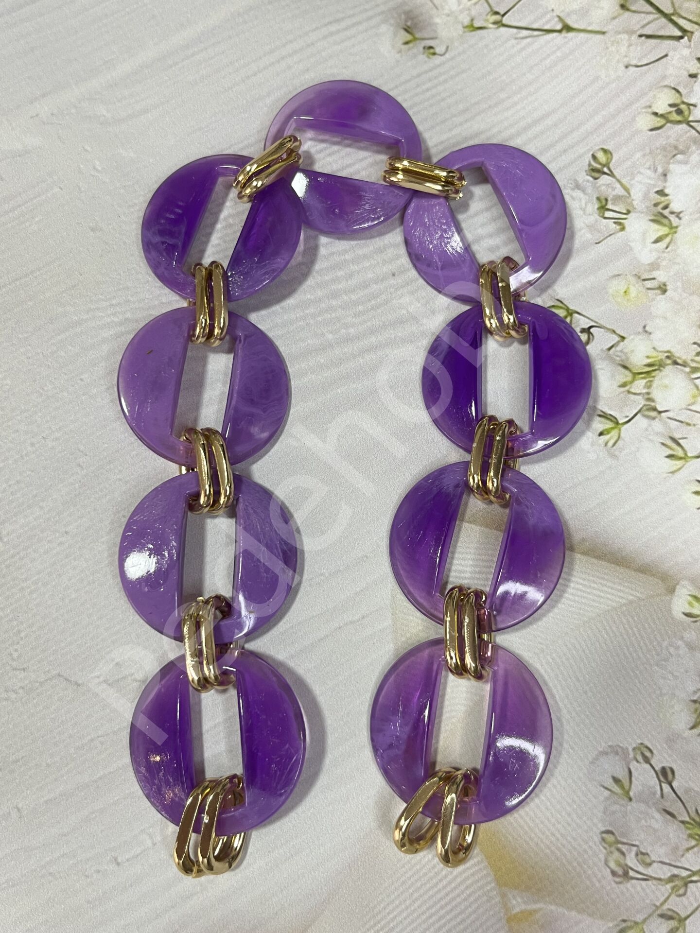 AKRİLİK ÇANTA ASKISI 35 CM Lila