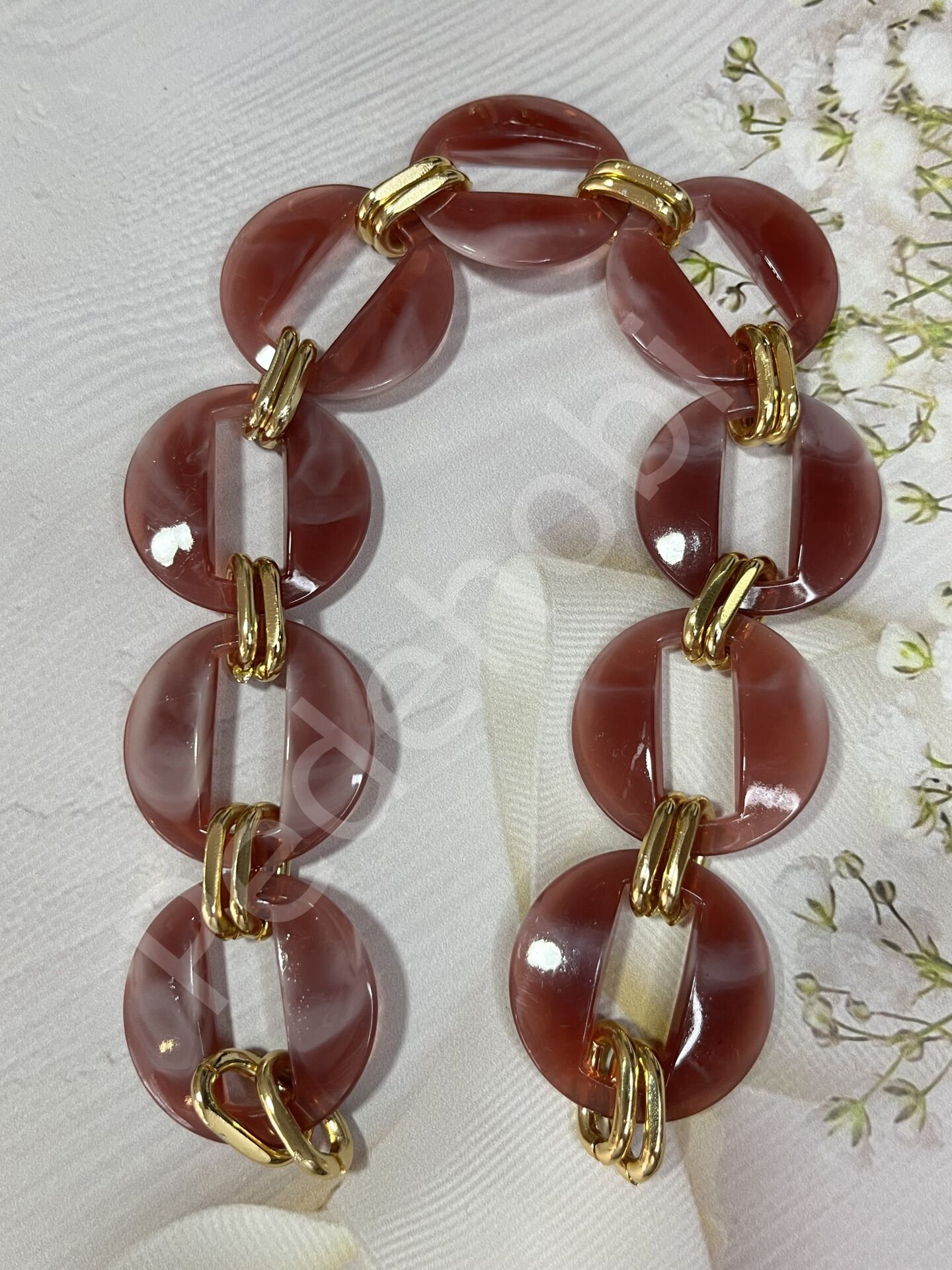 AKRİLİK ÇANTA ASKISI 35 CM gülkurusu
