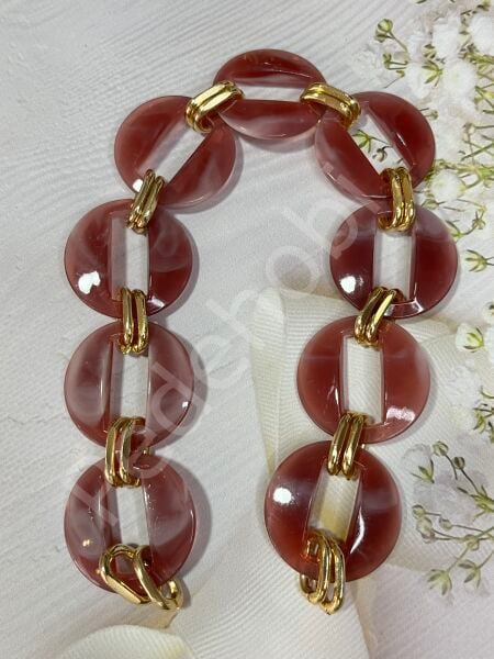 AKRİLİK ÇANTA ASKISI 35 CM gülkurusu