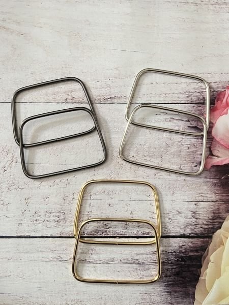 METAL ÇANTA SAPI DÖRTGEN 11 CM 1 ÇİFT