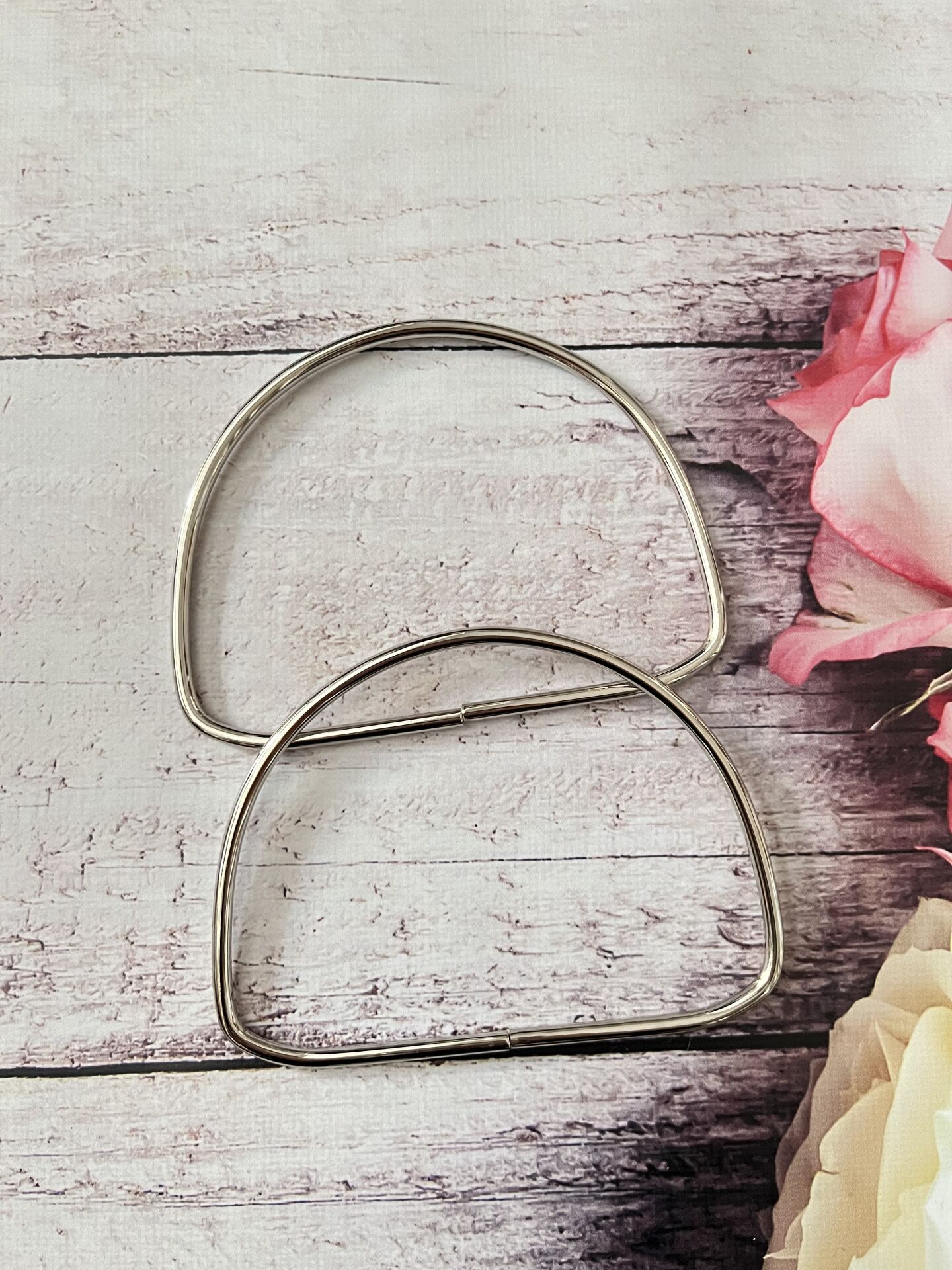 METAL ÇANTA SAPI D MODEL 13 CM 1 ÇİFT Gümüş