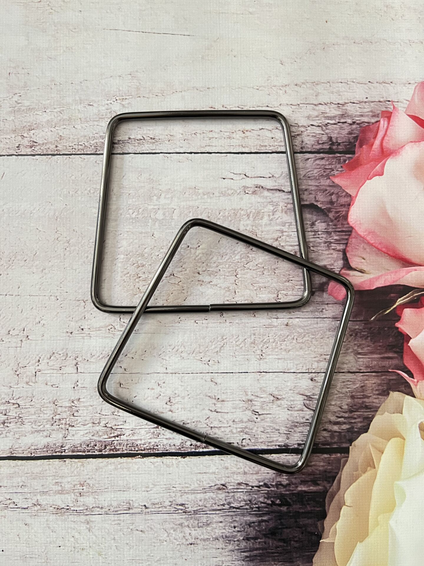 METAL ÇANTA SAPI KARE 12 CM 1 ÇİFT Antrasit