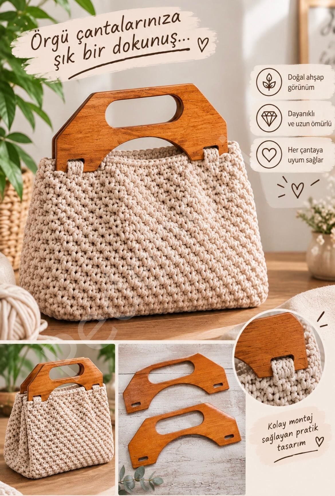 AHŞAP ÇANTA KULP 001