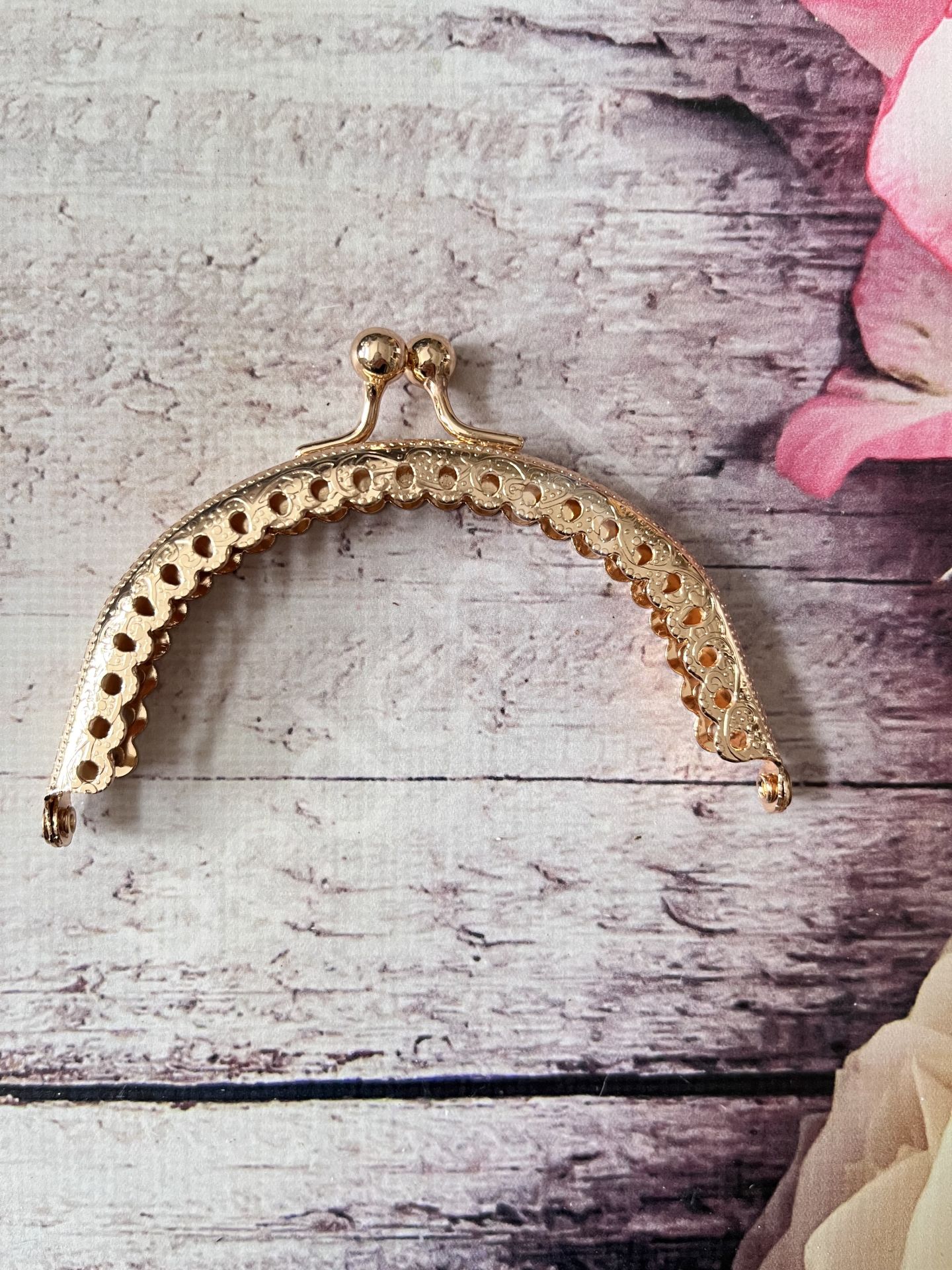 10 CM  KULPSUZ CÜZDAN KLİPS OVAL GOLD