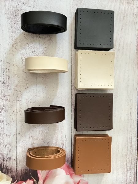 12 PARÇALI DERİLİ SET  70 CM DİKİLEBİLİR ÇANTA SAPI gri