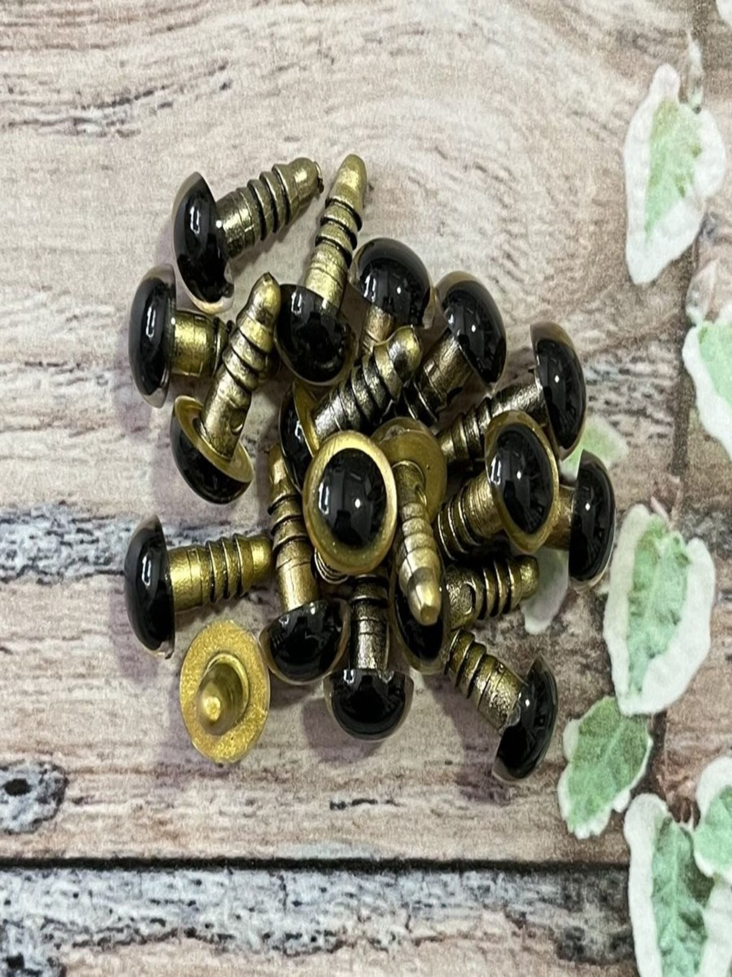 16 MM İTHAL RENKLİ GÜVENLİ 1 ÇİFT GÖZ Bal
