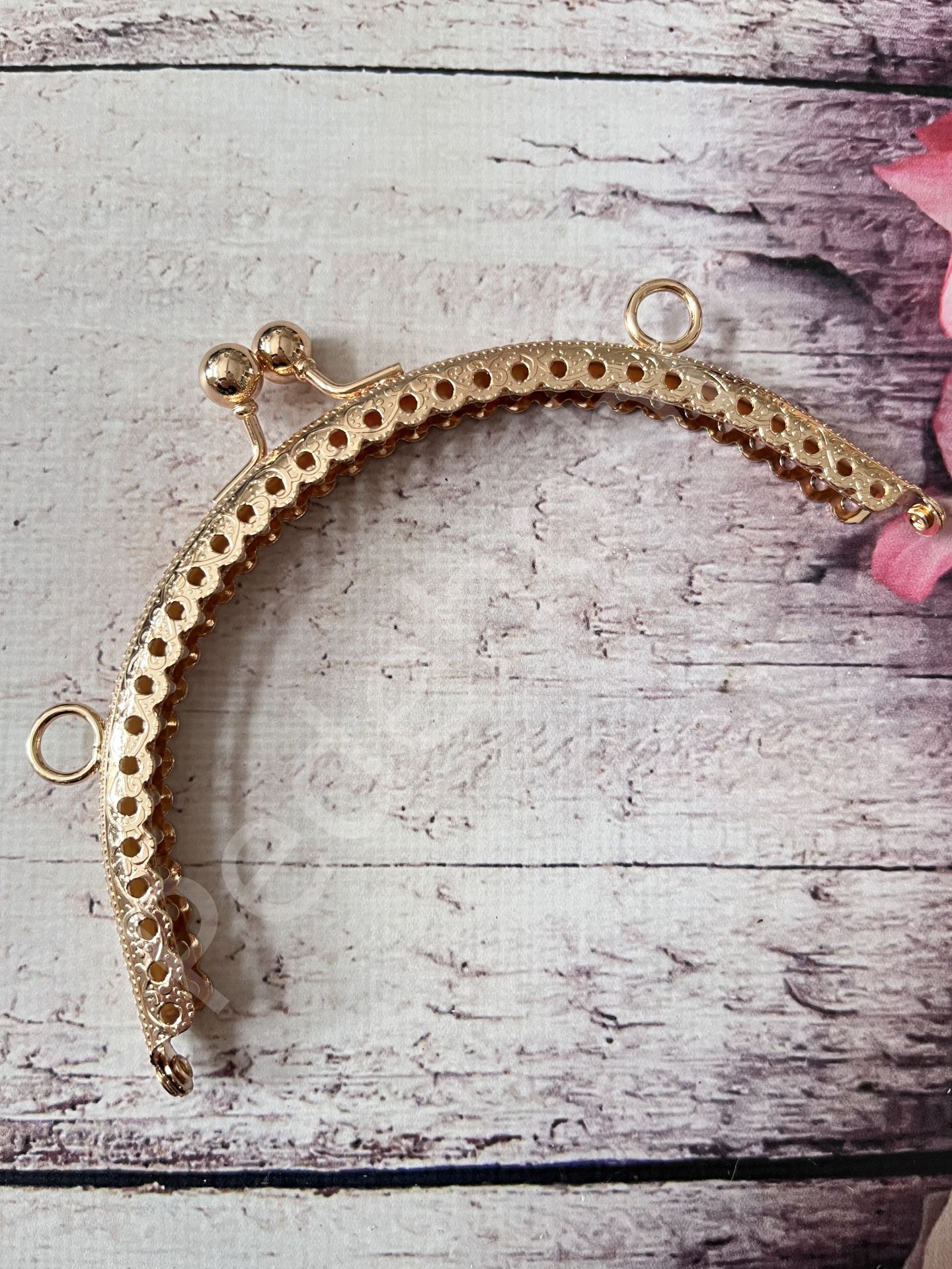 14 CM  KULPLU OVAL CÜZDAN  KLİPS GOLD