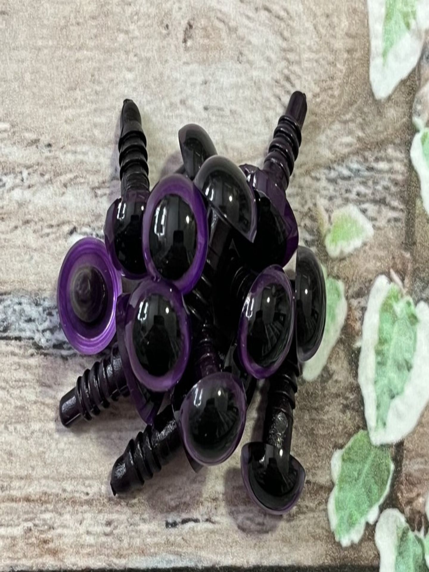 16 MM İTHAL RENKLİ GÜVENLİ 1 ÇİFT GÖZ Mor