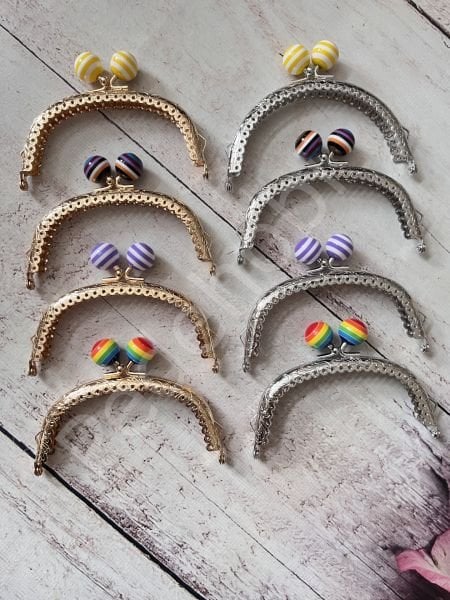 10 CM  ÇİZGİLİ TOKALI CÜZDAN KLİPS