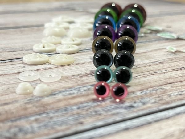 14 MM İTHAL RENKLİ GÜVENLİ 1 ÇİFT GÖZ