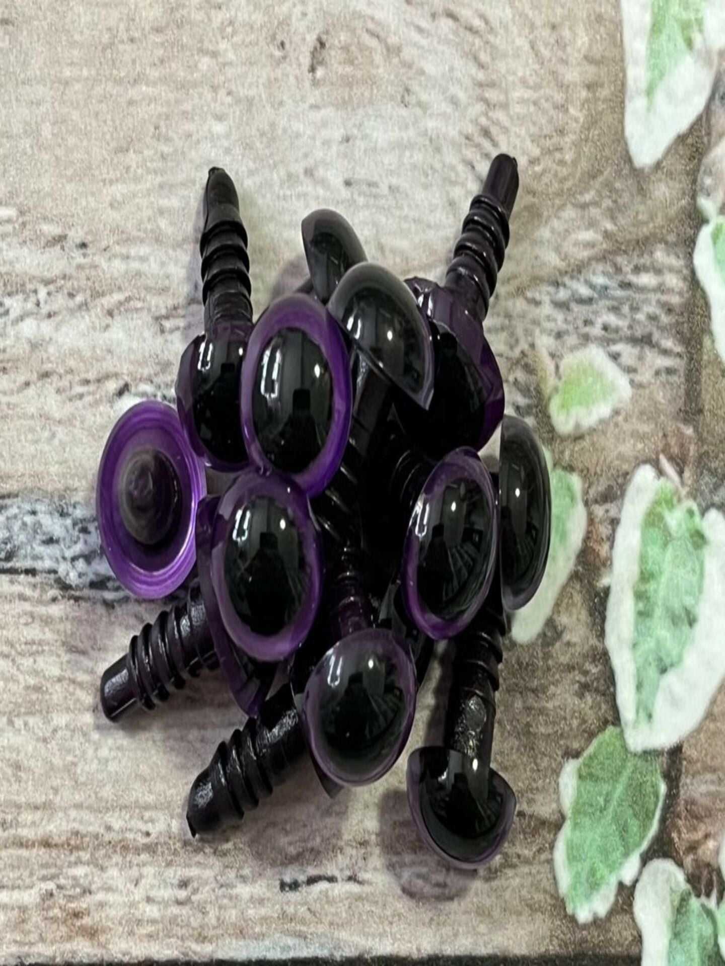 14 MM İTHAL RENKLİ GÜVENLİ 1 ÇİFT GÖZ Mor