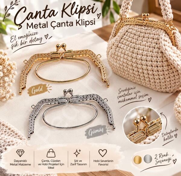 KULPLU METAL ÇANTA KLİPSİ