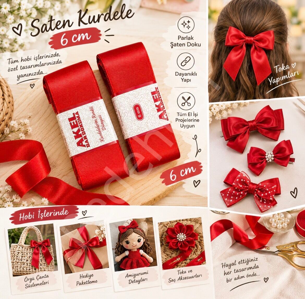 6 CM SATEN KURDELE