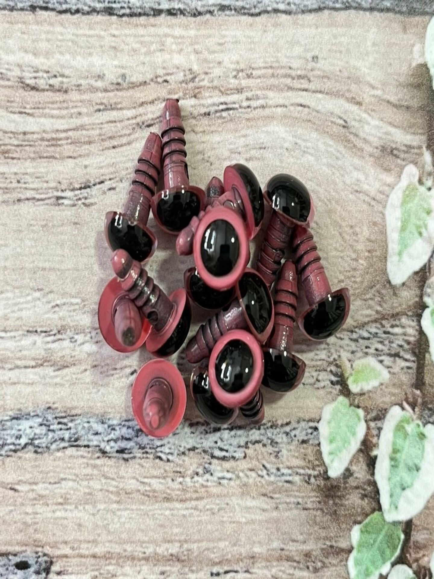 10 MM İTHAL RENKLİ GÜVENLİ 1 ÇİFT GÖZ pembe