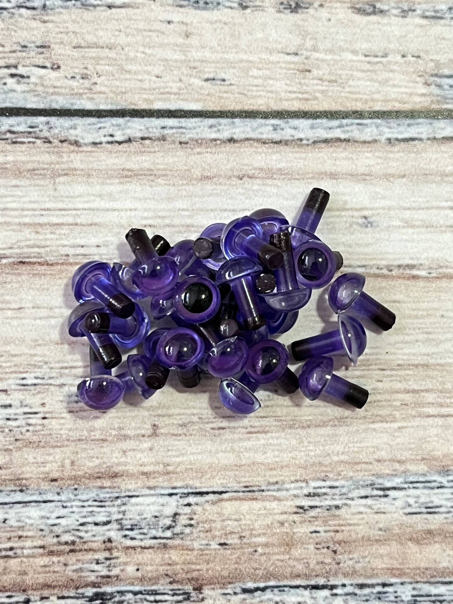 6 MM İTHAL RENKLİ GÜVENLİ 1 ÇİFT GÖZ Mor
