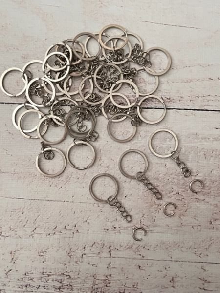 ANAHTARLIK HALKASI GÜMÜŞ ( Yassı 2.5 cm)