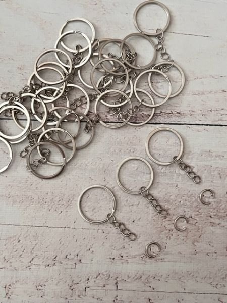 ANAHTARLIK HALKASI GÜMÜŞ ( Yassı 2.5 cm)