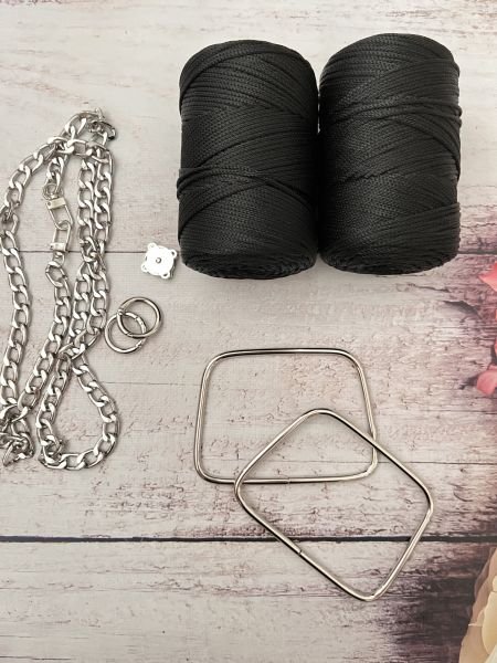 GÜMÜŞ 11 CM KÜÇÜK METAL KULP GÜL ÇANTA KİTİ