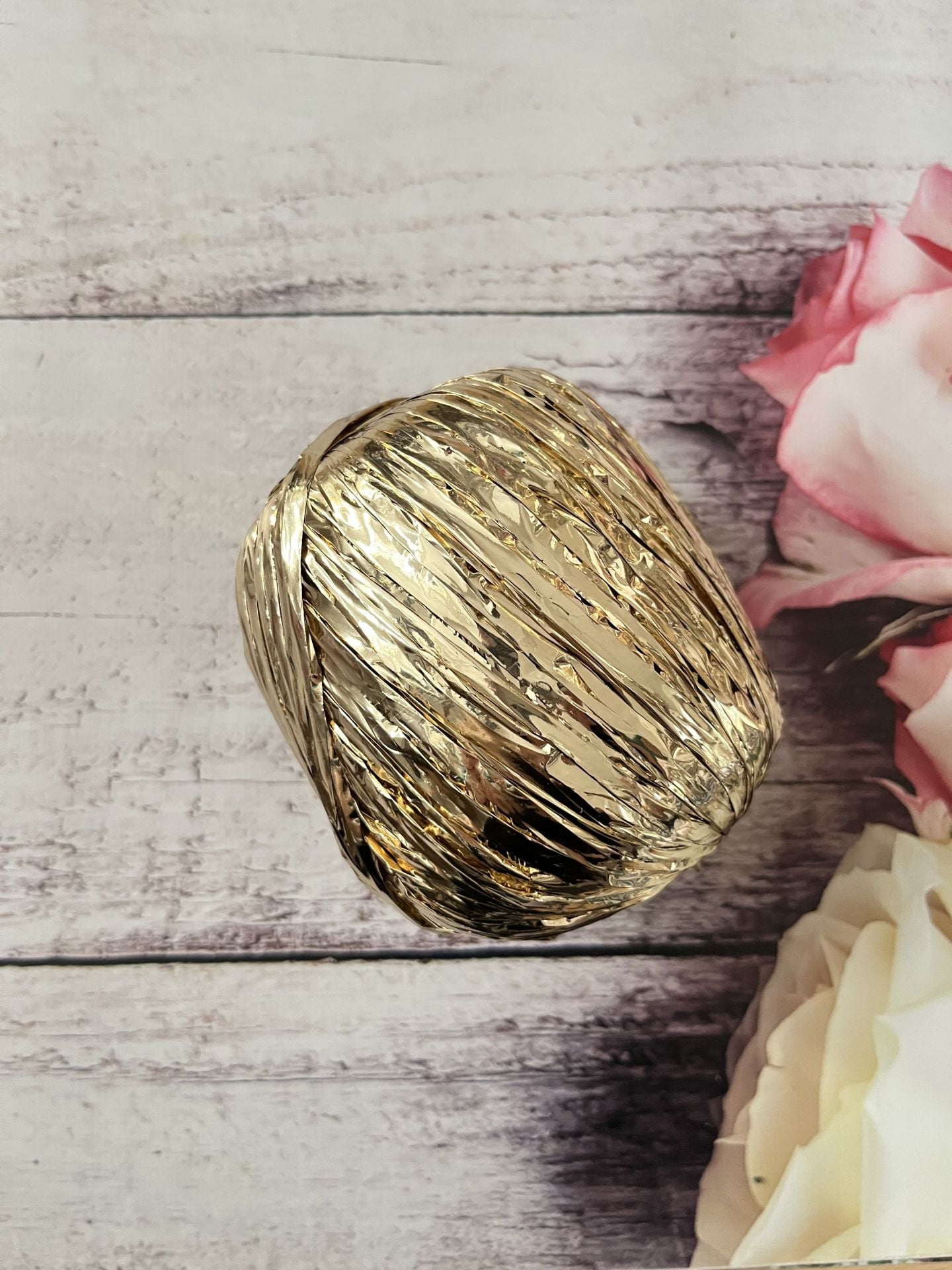 METALİK RAFYA İP 50 GR. 110 MT. Gold
