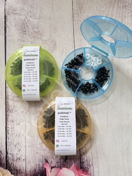 AMİGURUMİ GÖZ SETİ KUTULU 50 ÇİFT