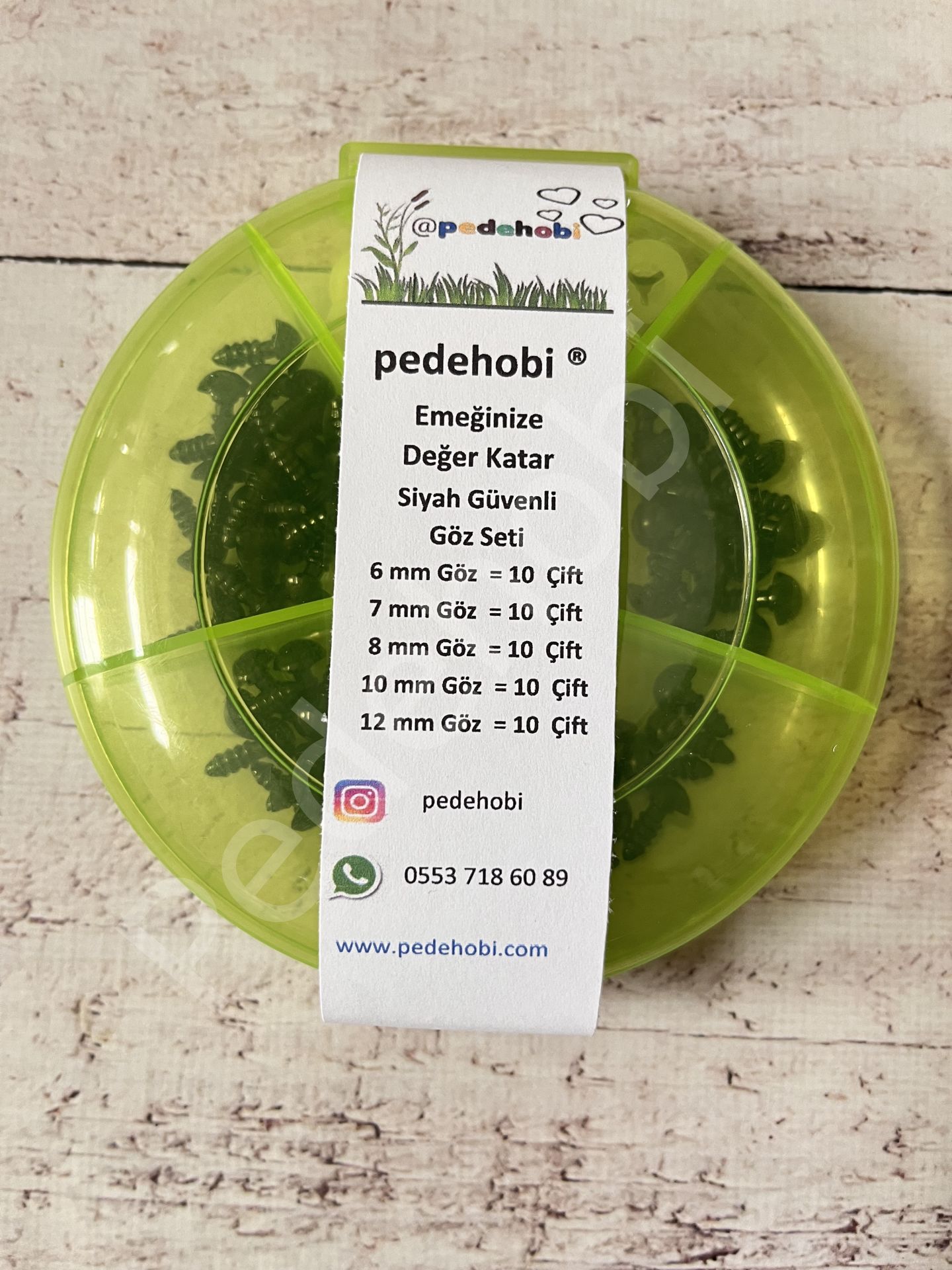 AMİGURUMİ GÖZ SETİ KUTULU 50 ÇİFT