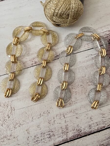 AKRİLİK ÇANTA SAPI 35 CM SİMLİ