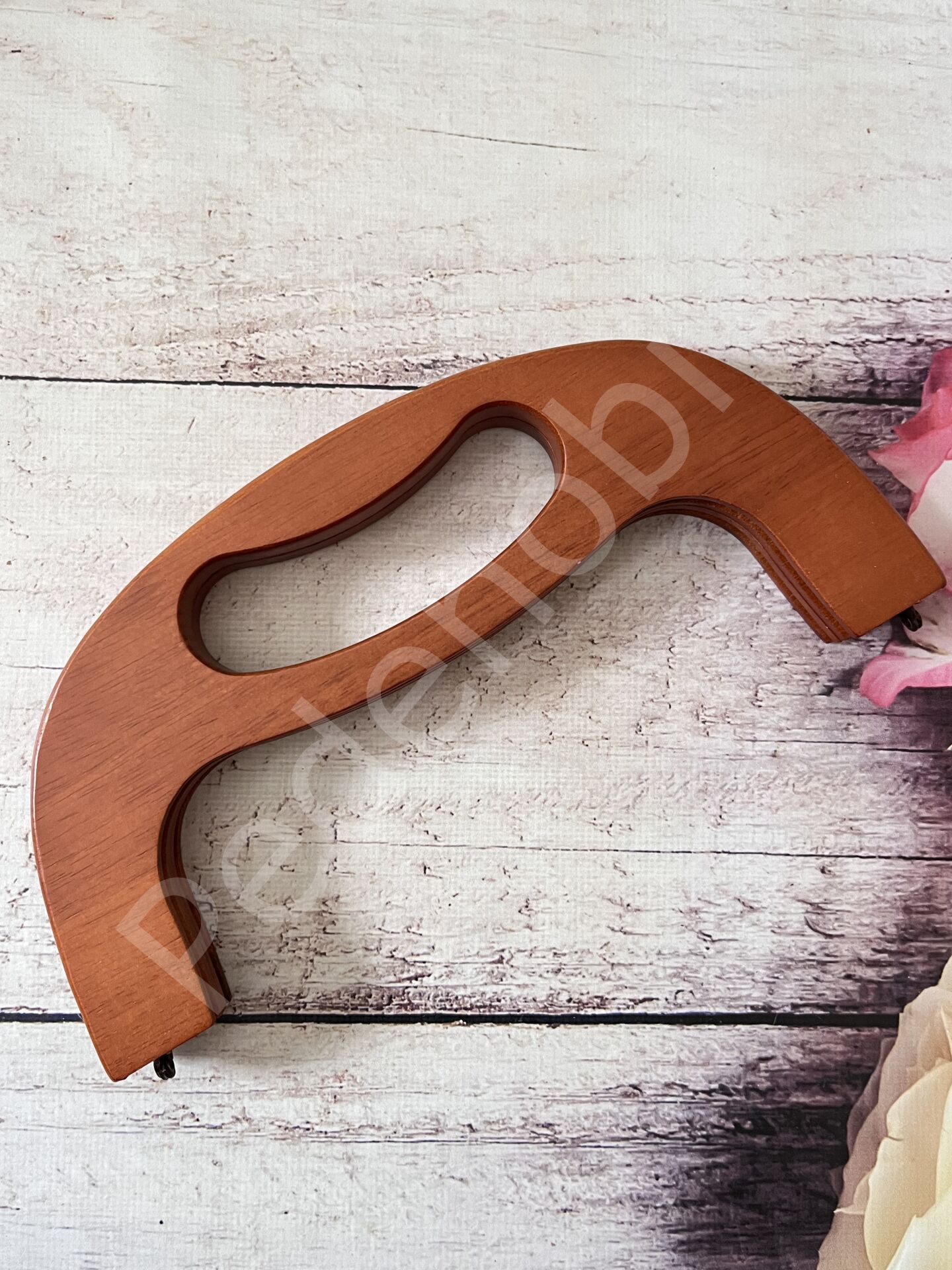 AHŞAP BURS OVAL 25 CM KAHVE