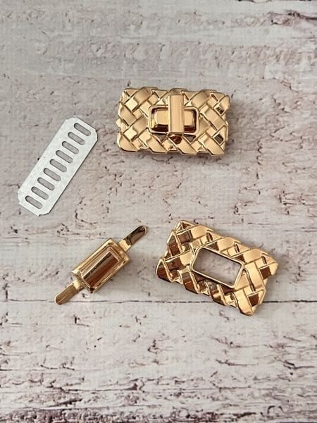 HASIR MODEL ÇANTA KİLİT GOLD 5 CM