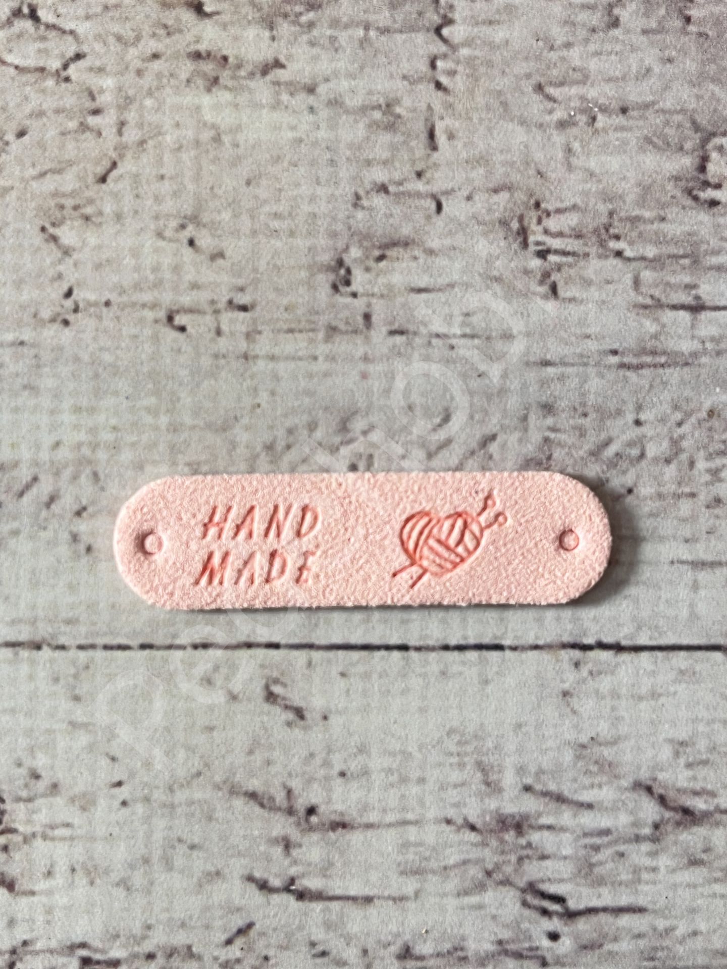 HANDMADE ETİKET SÜET PEMBE