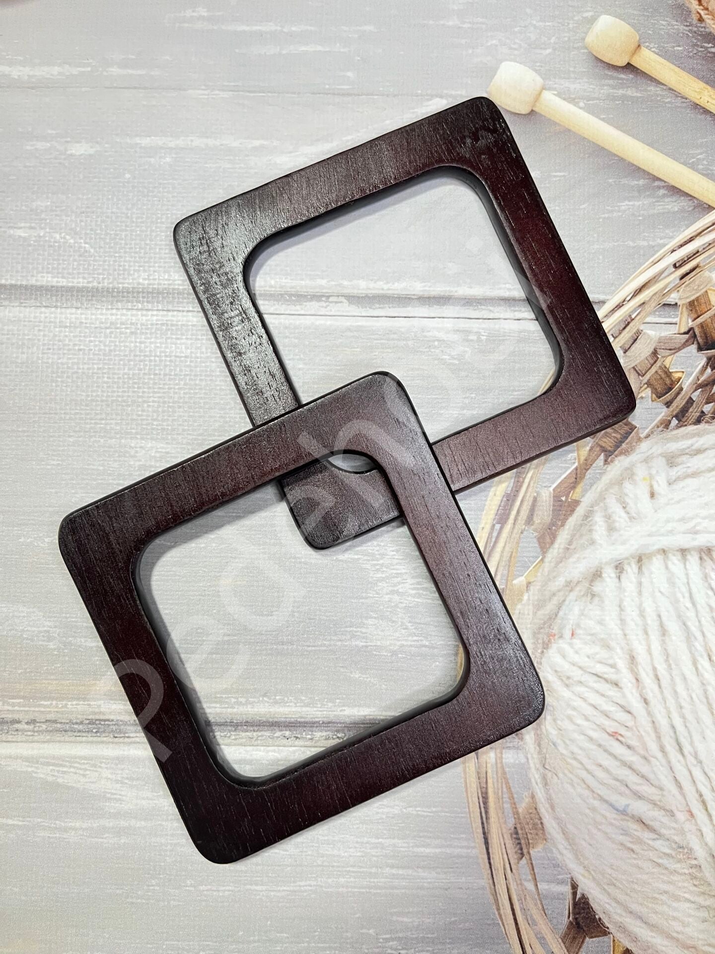 KARE AHŞAP KULP 12.5 CM 1 ÇİFT KOYU CEVİZ