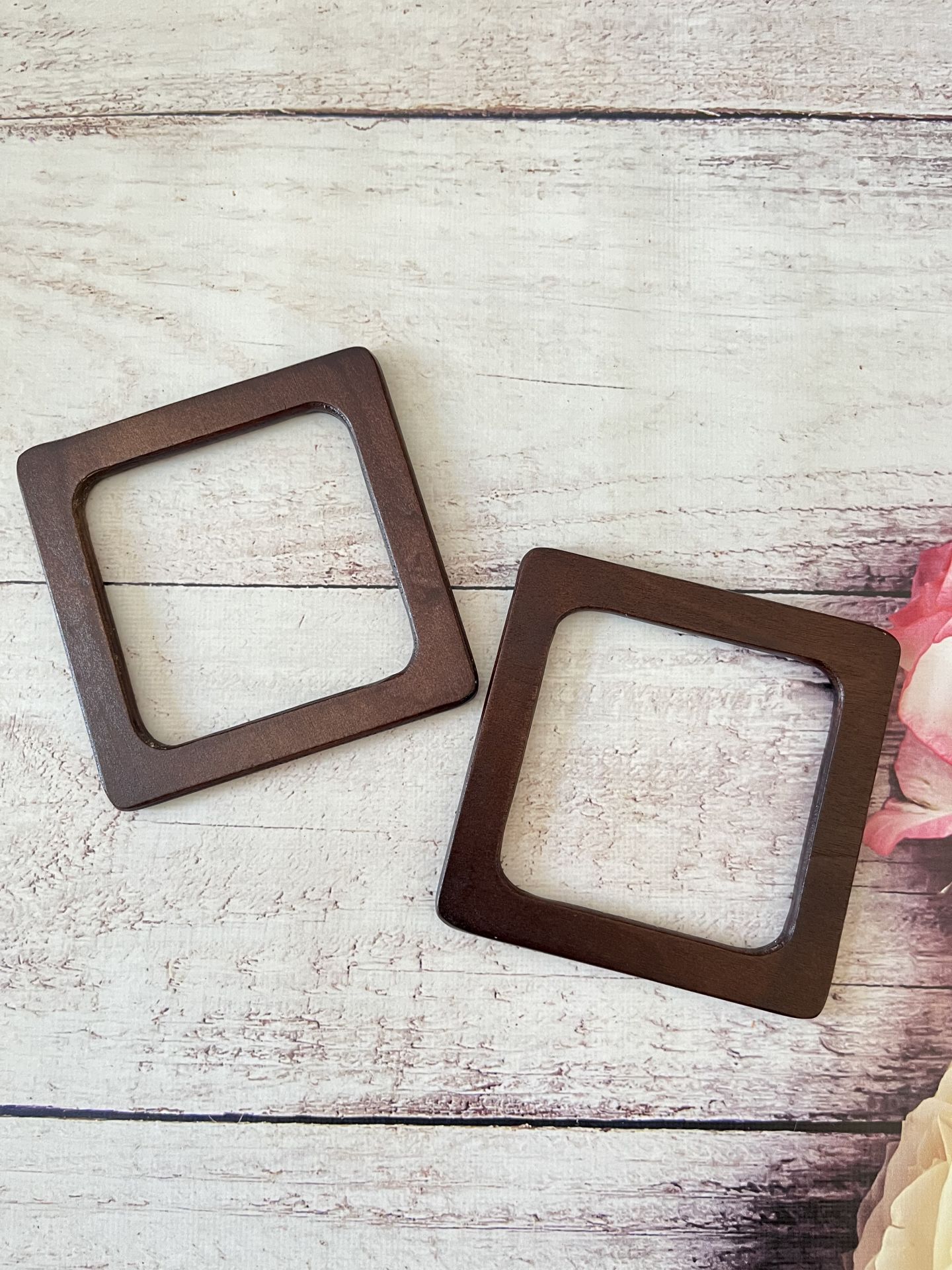 KARE AHŞAP KULP 12.5 CM 1 ÇİFT KOYU CEVİZ