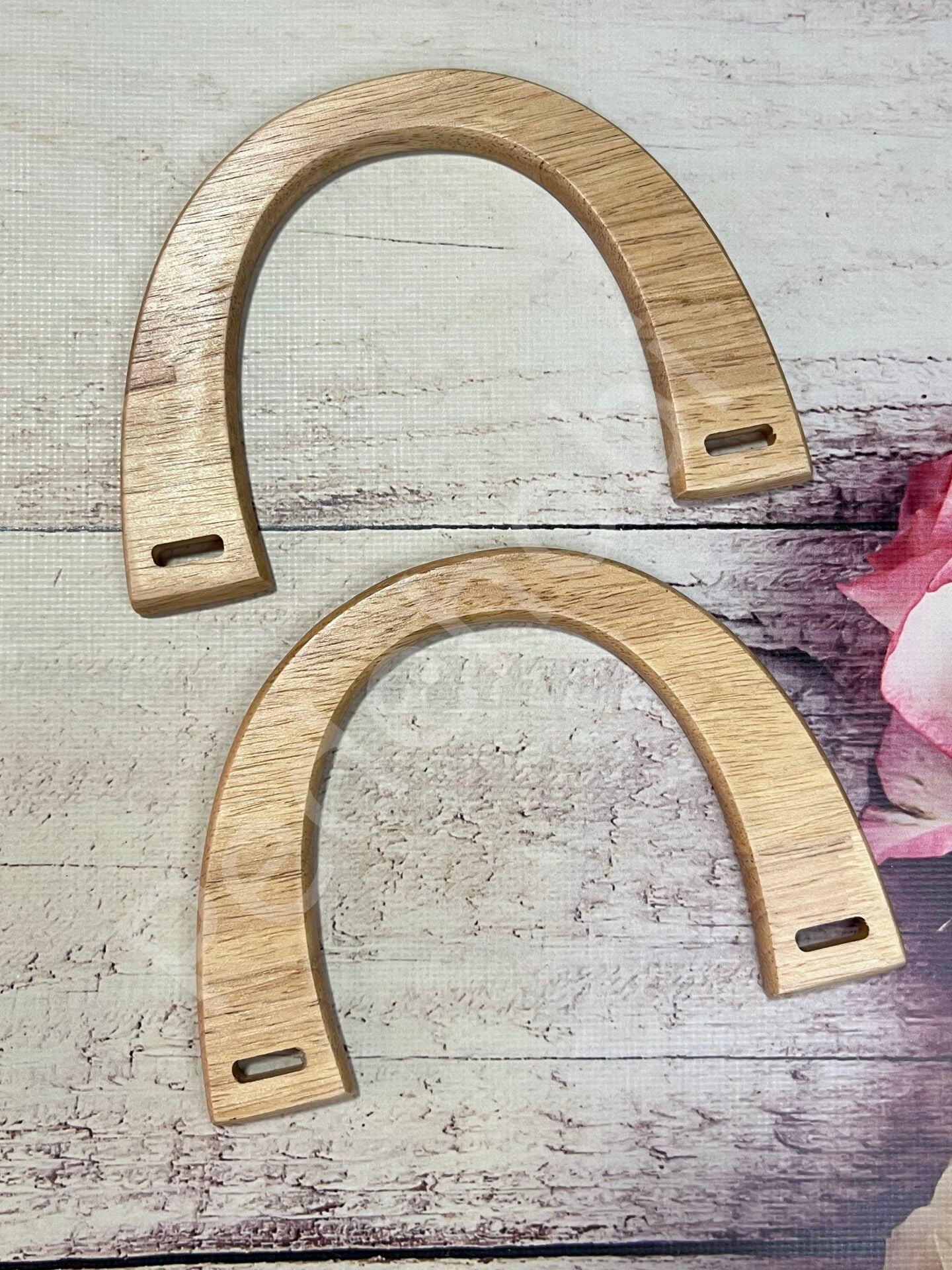 U MODEL AHŞAP KULP  17.50 CM 1ÇİFT NATURAL